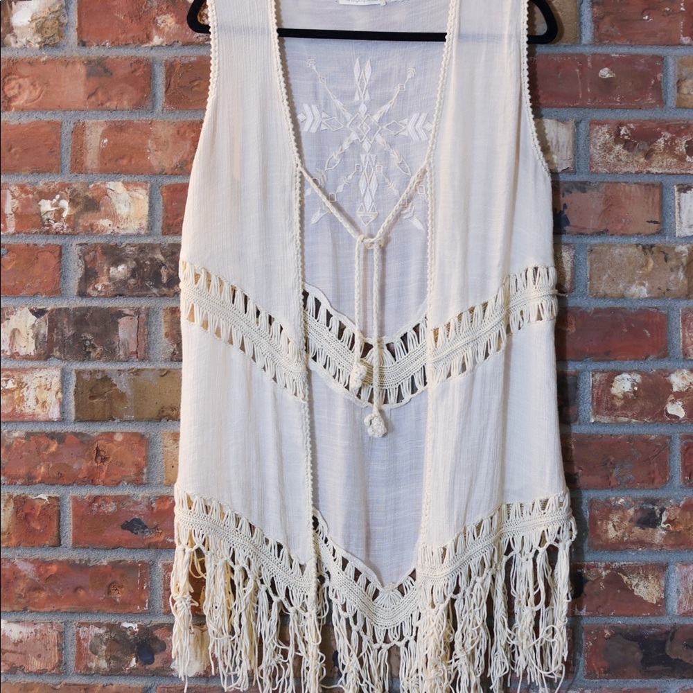 Sleeveless, Crotchet, Thin Cardigan